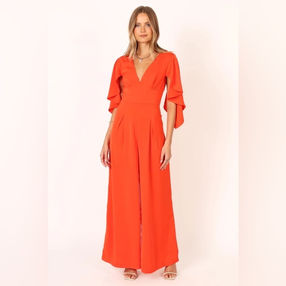 Petal & pup cape ruffle sleeve wide leg jumpsuit nwot - Picture 5 of 8